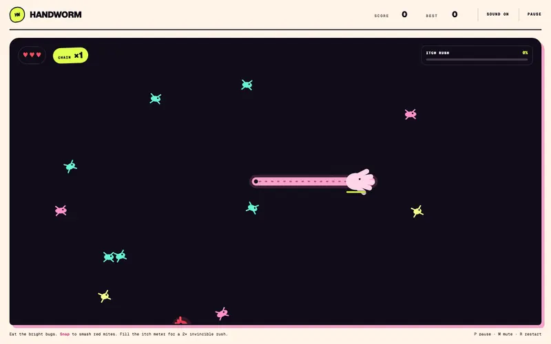 HANDWORM gameplay